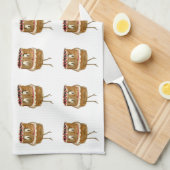 Funny Quirky Black Forest Gateau Chocolate Cake Handtuch (Viertel Falte)