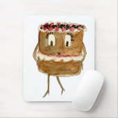 Funny Quirky Black Forest Gateau Chocolate Cake Mousepad (Mit Mouse)