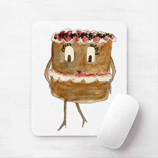 Funny Quirky Black Forest Gateau Chocolate Cake Mousepad (Mit Mouse)