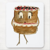Funny Quirky Black Forest Gateau Chocolate Cake Mousepad (Vorne)