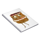 Funny Quirky Black Forest Gateau Chocolate Cake Notizblock (Rechte Seite)