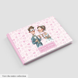 Funny Quirky Bride und Groom Gästebuch