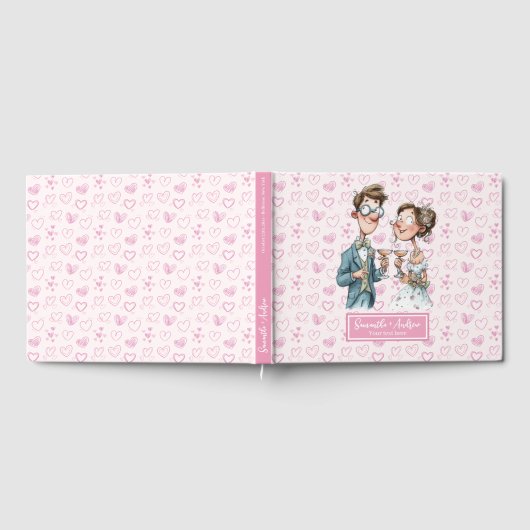 Funny Quirky Bride und Groom Gästebuch (Voll)