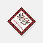 Funny quirky chickens napkins personalized Christm Serviette (Ecke)
