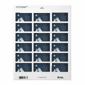 Funny Quirky Llama & Sheep 'Fleece Navidad' Pun Adressaufkleber (Vorne)