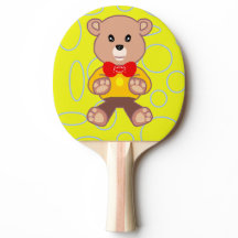 Funny Quirky Niedlich Bowtie Bear Ping Pong Paddle