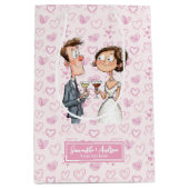 Funny Quirky Wedding Gift Bag Personalisierter Car Mittlere Geschenktüte (Vorderseite)
