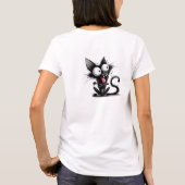 Funny quirly black cat T-Shirt (Rückseite)