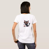 Funny quirly cat T-Shirt (Schwarz voll)