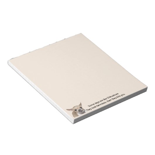 Funny Quote about Life with Chihuahua Dog Notizblock (angewinkelt)