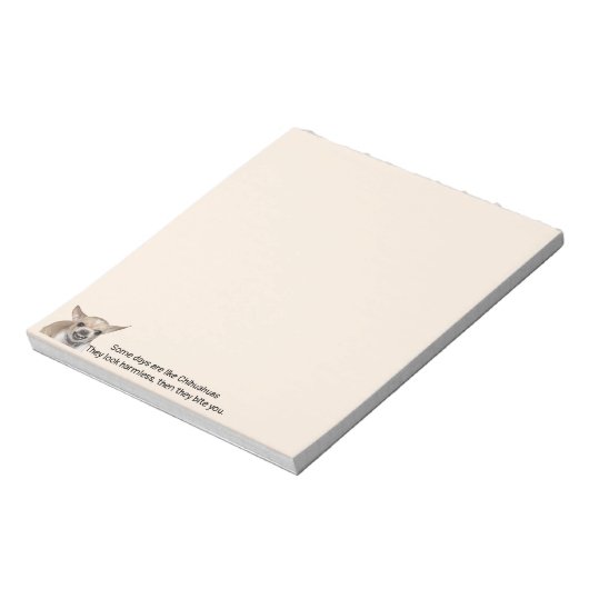 Funny Quote about Life with Chihuahua Dog Notizblock (Rotiert)