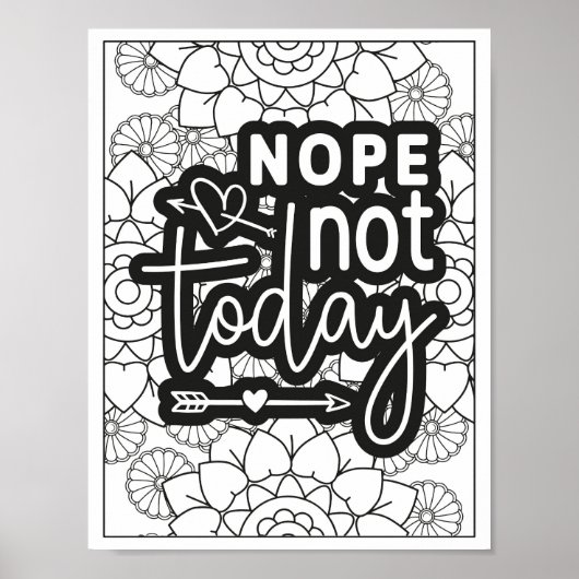Funny Quote Adult Coloring Poster (Vorne)