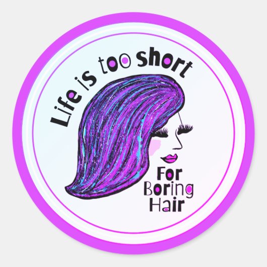 Funny Quote Artists Creatives Friseur Salons Runder Aufkleber (Vorderseite)