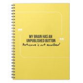 Funny Quote Autosave not enabled Notebook Notizblock (Vorderseite)