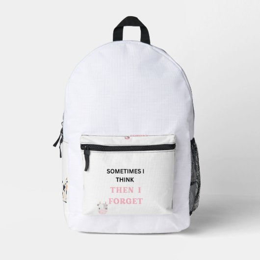 Funny Quote Backpack for Everyday Adventures Bedruckter Rucksack (Vorderseite)