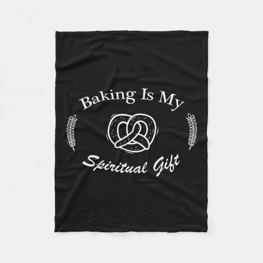 Funny Quote Baking Is My Sritual Gift For Pastry L Fleecedecke (Vorderseite)