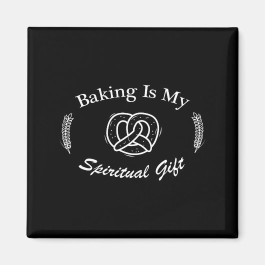 Funny Quote Baking Is My Sritual Gift For Pastry L Magnet (Vorne)