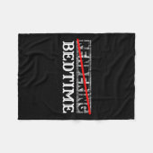 Funny Quote Bedtime Grafisches Geschenk Fleecedecke (Vorderseite (Horizontal))