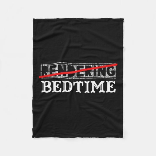 Funny Quote Bedtime Grafisches Geschenk Fleecedecke (Vorderseite)