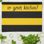 Funny Quote Bees Classic Bumble Bees Stripes Geschirrtuch (Gefaltet)