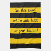 Funny Quote Bees Classic Bumble Bees Stripes Geschirrtuch (Vertikal)