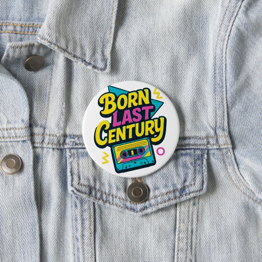 Funny Quote Born Last Century Cassette Tape Button (Beispiel)