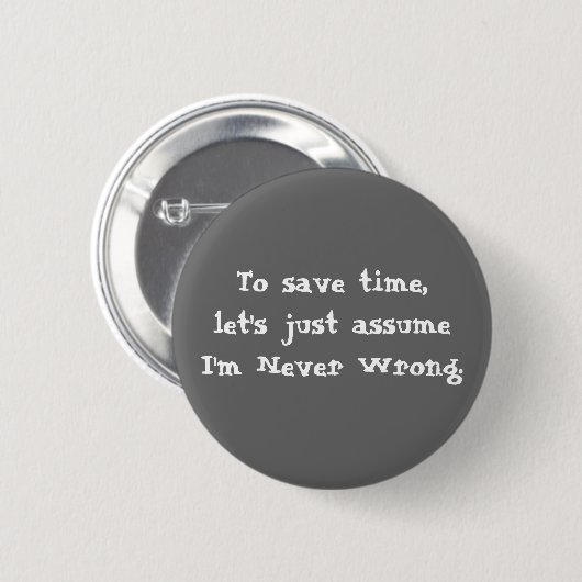Funny Quote Button (Vorne & Hinten)