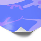 Funny Quote Camouflage Pastel Blue Abstrakt Poster (Ecke)