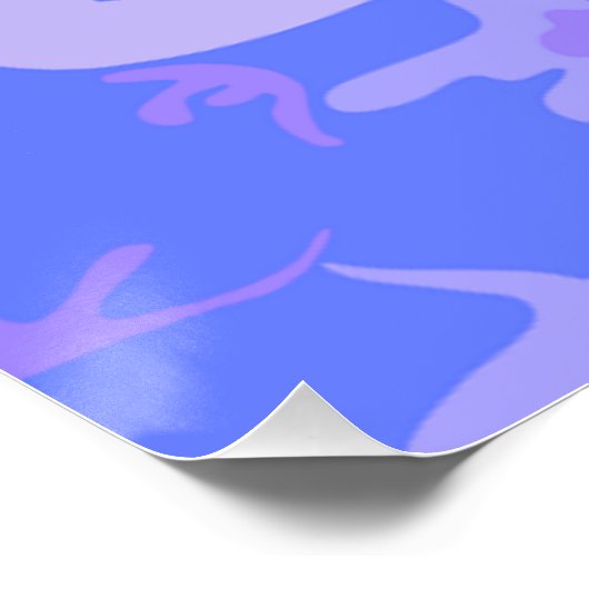 Funny Quote Camouflage Pastel Blue Abstrakt Poster (Ecke)