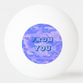 Funny Quote Camouflage Pastell Blaues Muster Tischtennisball (Rückseite)