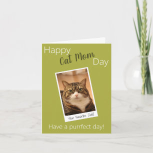 Funny Quote Cat Mama Mütter Tag Custom Green Foto Karte