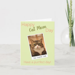 Funny Quote Cat Mama Mütter Tag Custom Green Foto Karte