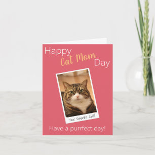 Funny Quote Cat Mama Mütter Tag Custom Pink Foto Karte