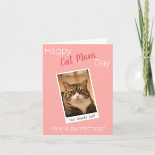 Funny Quote Cat Mama Mütter Tag Custom Pink Foto Karte