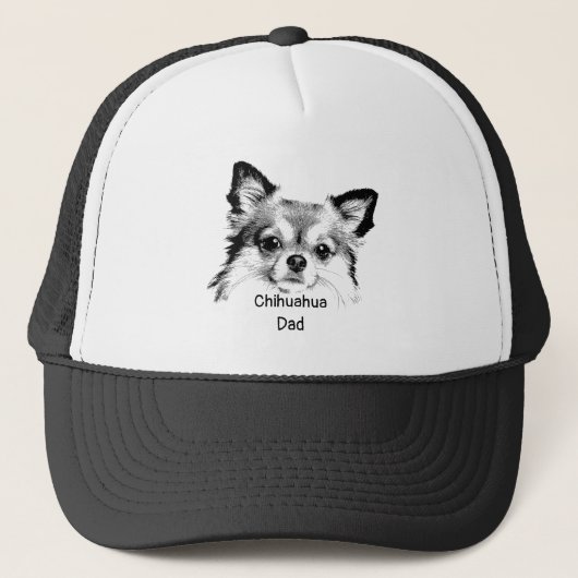 Funny Quote Chihuahua Vater Dog Truckerkappe (Vorderseite)
