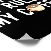Funny Quote Coffee Lover My House My Rules My Coff Poster (Ecke)