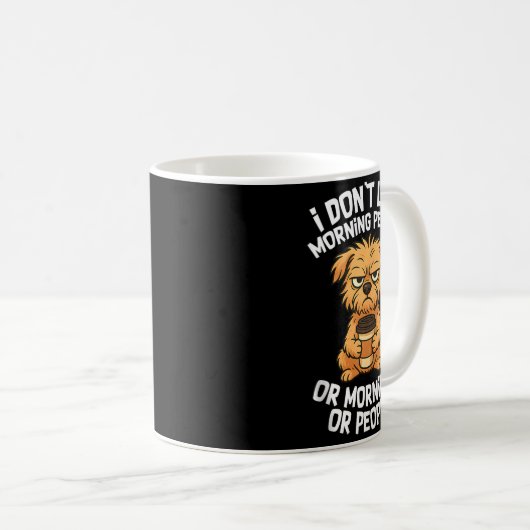 Funny Quote Coffee Sleepy Cute Dog Puppy Lover Gif Kaffeetasse (VorderseiteRechts)