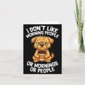 Funny Quote Coffee Sleepy Cute Dog Puppy Lover Gif Karte (Vorderseite)