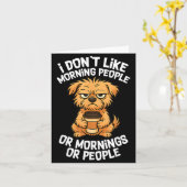 Funny Quote Coffee Sleepy Cute Dog Puppy Lover Gif Karte (Gelbe Blume)
