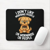 Funny Quote Coffee Sleepy Cute Dog Puppy Lover Gif Mousepad (Mit Mouse)