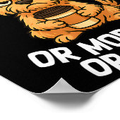 Funny Quote Coffee Sleepy Cute Dog Puppy Lover Gif Poster (Ecke)