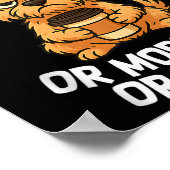 Funny Quote Coffee Sleepy Cute Dog Puppy Lover Gif Poster (Ecke)