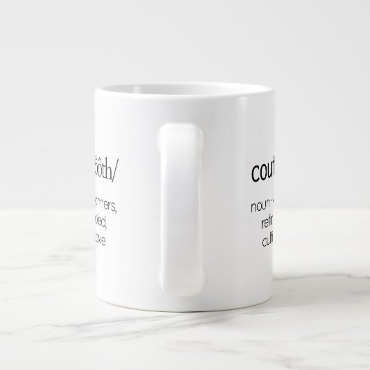 Funny Quote Definition von Couth Jumbo-Tasse (Rückseite)
