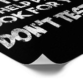Funny Quote Don't Test Me Designs And Black Modern Poster (Ecke)