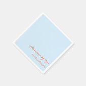 Funny Quote Early Bed Introvert Humor Custom Blue Serviette (Ecke)