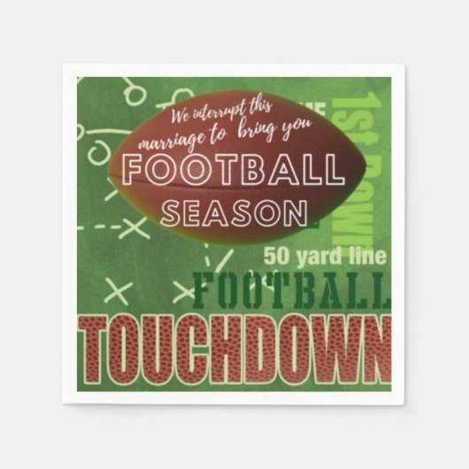 Funny Quote Football Touchdown Serviette (Vorderseite)