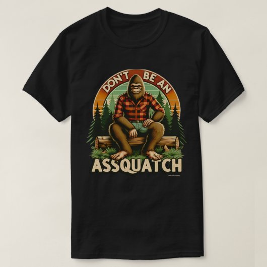 Funny Quote Grafischer T - Shirt - Assquatch (Design vorne)