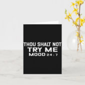Funny Quote Graphic Thou Shalt Not Try Me, Mood 24 Karte (Gelbe Blume)