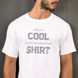 Funny Quote Grau Typografie Spaß Cooler Vater T-Shirt