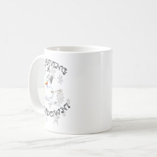 Funny Quote I'm Having A Meltdown Design Snowman  Kaffeetasse (Vorderseite Links)